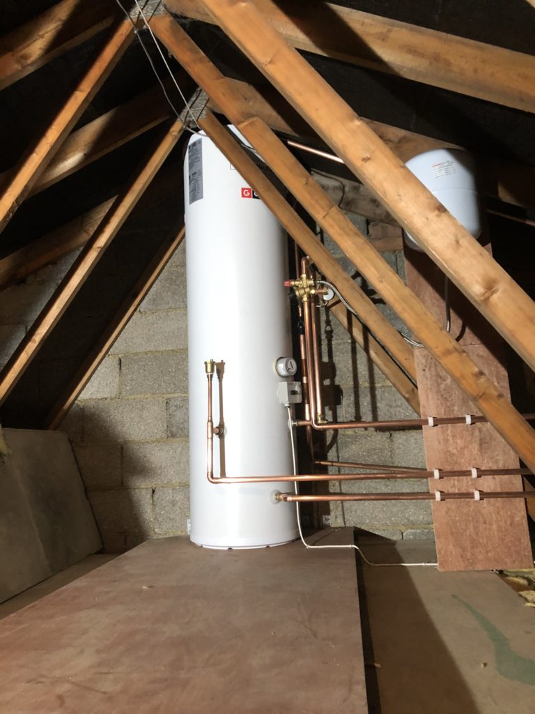 Relocated cylinder into loft Parkstone Yorkshire
