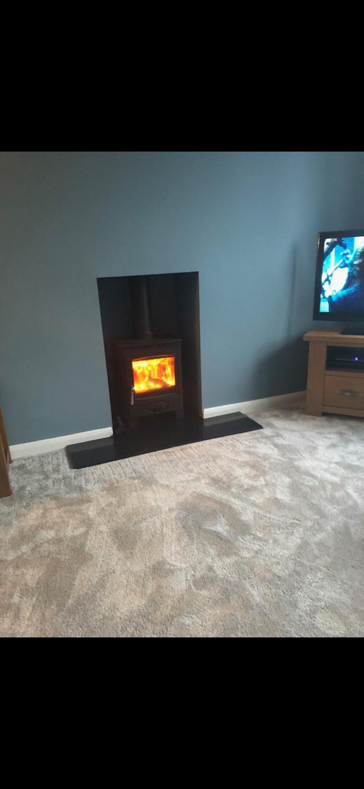 new multifuel wood-burning stove installation by Parkstone Yorkshire