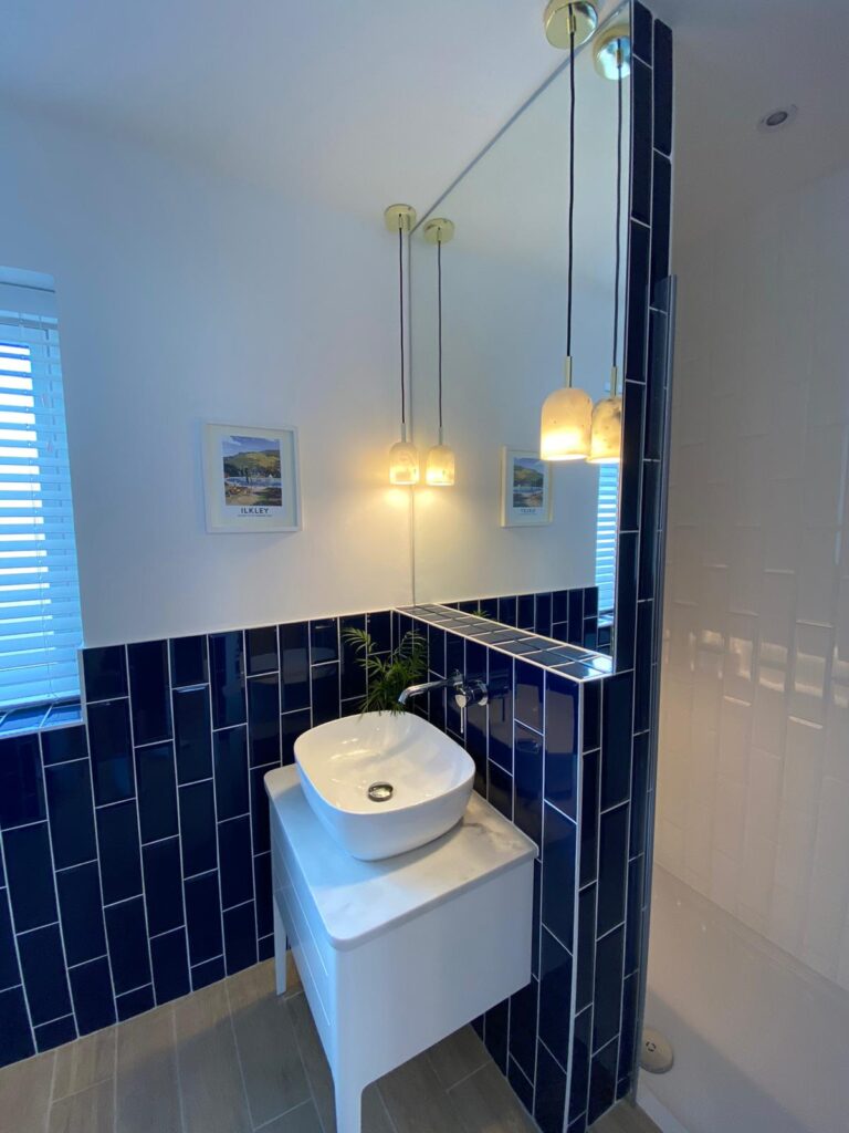 kitchen to bedroom conversion ceiling view of basin and hanging lights