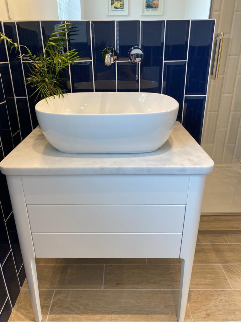 kitchen to bedroom conversion basin on granite top table