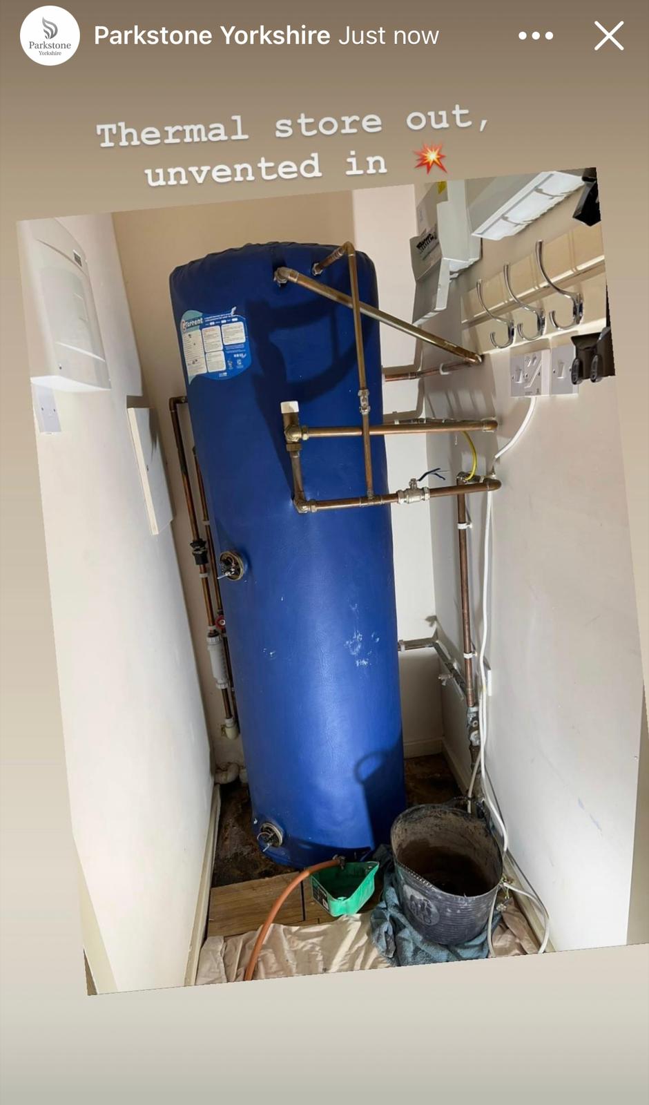 Faulty thermal store cylinder - Parkstone Yorkshire