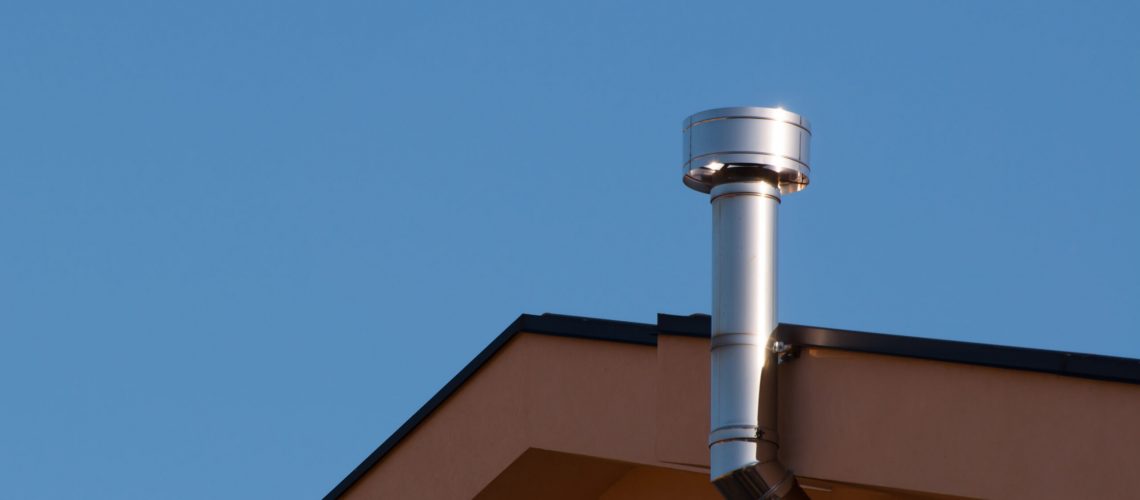 flues and chinmeys attached to house
