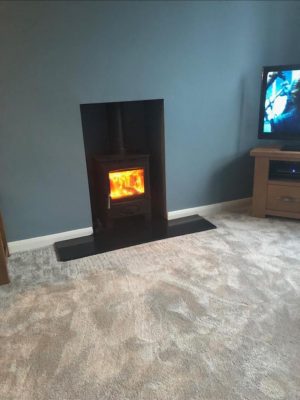 new multifuel wood-burning stove installation by Parkstone Yorkshire