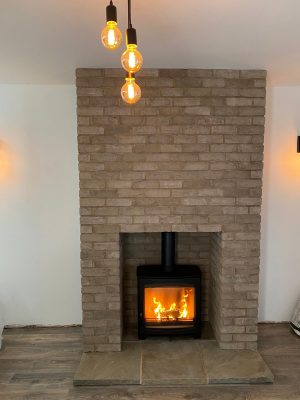 Finished project installing Aspect 8 Slimline SE Woodburning Stove