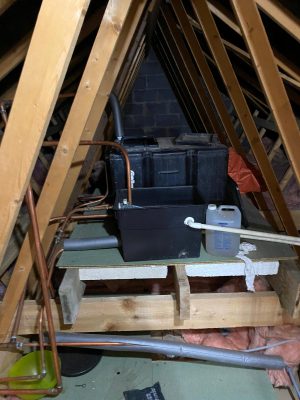 Boiler and cylinder upgrade removal of tanks in loft