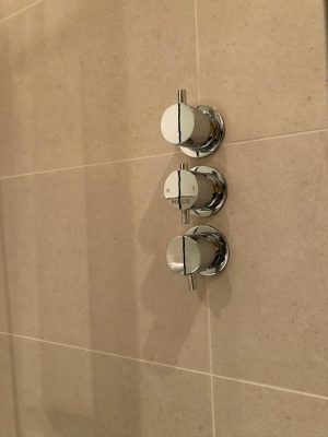 Bathroom renovation concealed shower controls