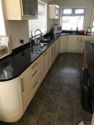 kitchen to bedroom conversion old kitchen view of window wall long granite work surface