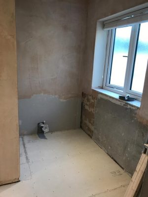 kitchen to bedroom conversion first fix in relation to window position
