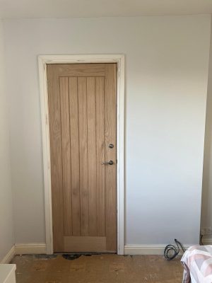 Create an ensuite showing new door to access ensuite